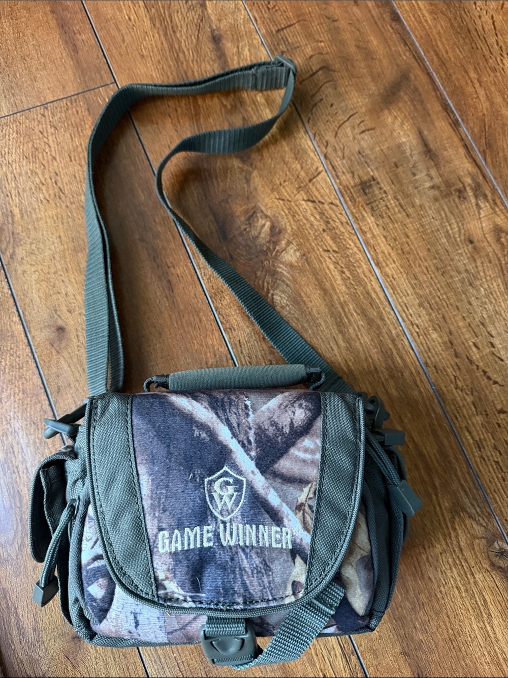 Game Winner Olive Camo Messenger Bag for Men